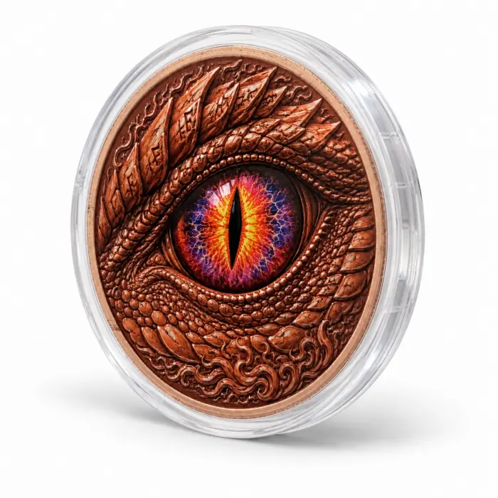 2026 Mystic Dragon Eye Series Hydra Lady 5 Oz .999 Copper Art Round In Capsule