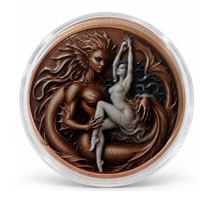 2026 Mystic Dragon Eye Series Hydra Lady 5 Oz .999 Copper Art Round In Capsule