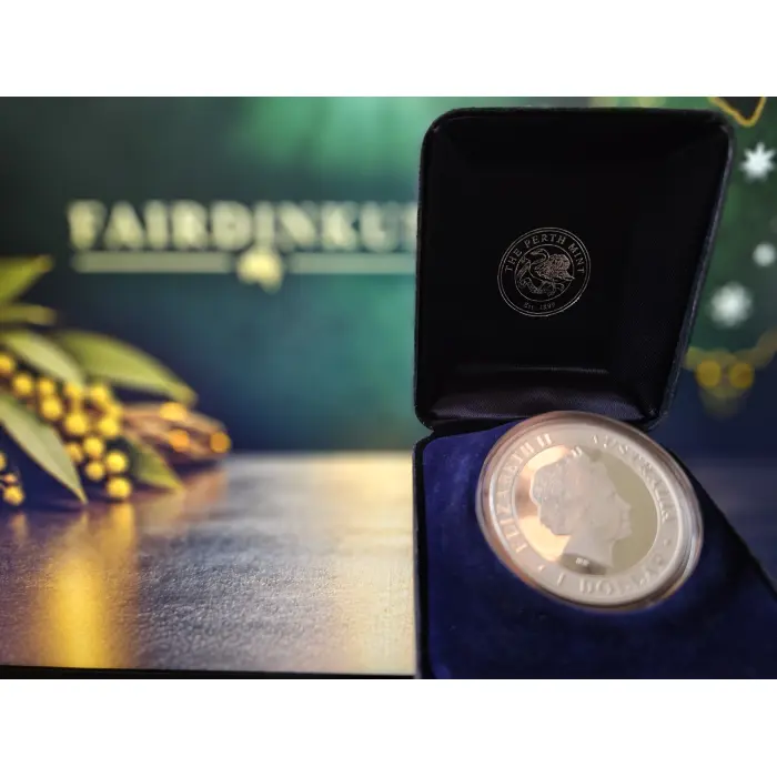 2004 35th Anniversary First Moon Walk $1 1oz Silver Hologram Proof 