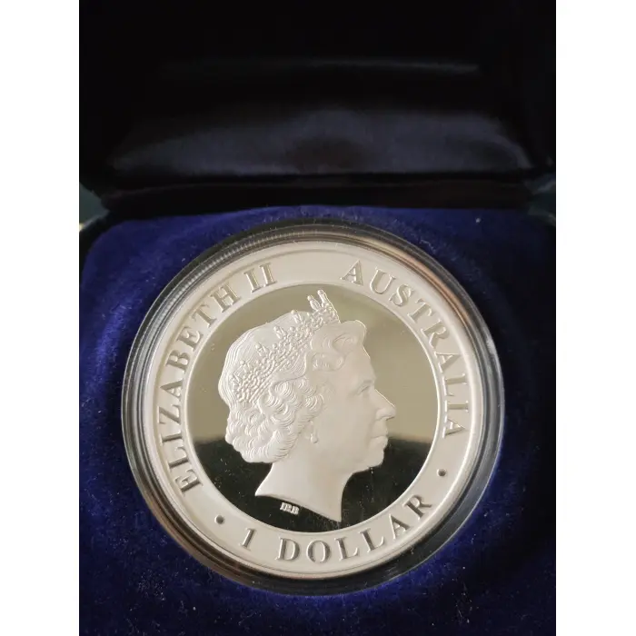 2004 35th Anniversary First Moon Walk $1 1oz Silver Hologram Proof 