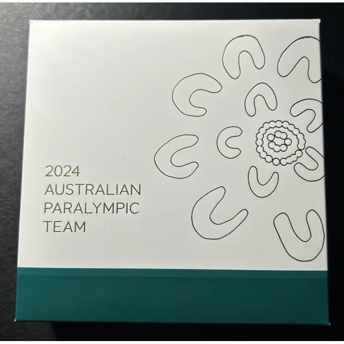 2024 $5 Paralympic Team 1oz Silver Selectively GOLD PLATED Proof RAM COA #0193