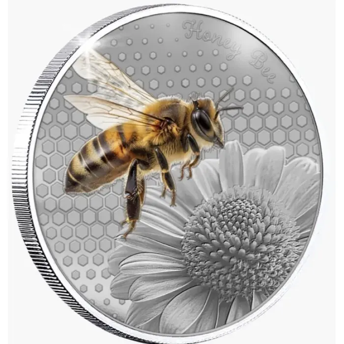 British Wildlife Honey Bee Silver Plated BU Commemorative