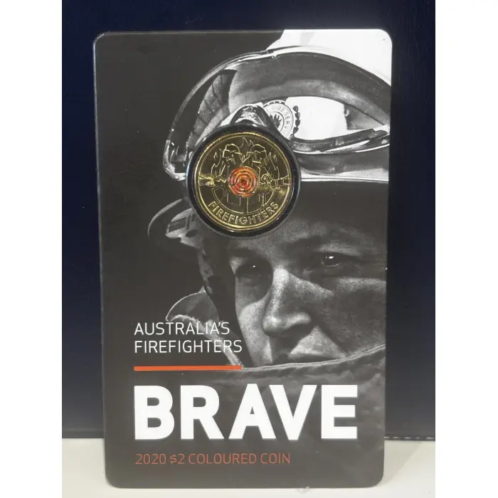 2020 Firefighters $2 Unc Coin in Card