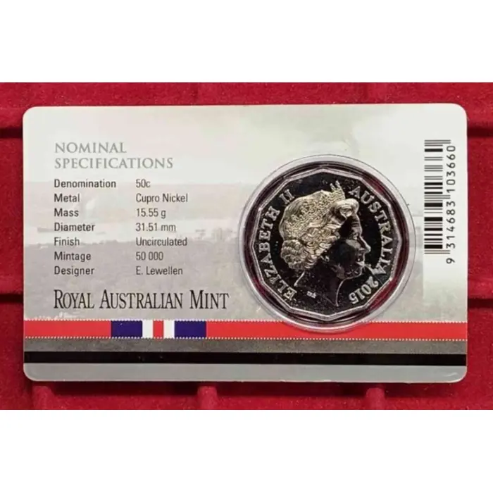 2015 Crete 50c Uncirculated Coin — Australia at War
