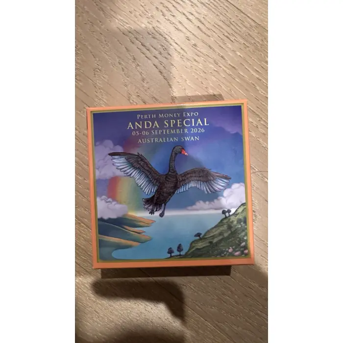 2026 ANDA MONEY EXPO $1 Australian Swan 1oz Silver Proof Coloured