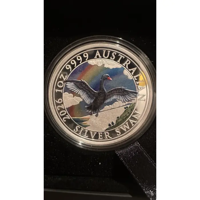 2026 ANDA MONEY EXPO $1 Australian Swan 1oz Silver Proof Coloured