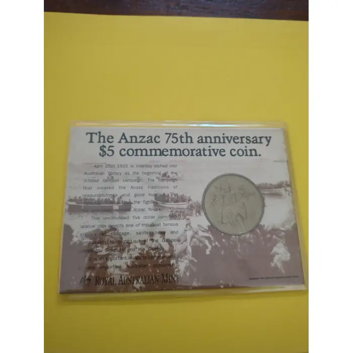 The Anzac $5 Commem