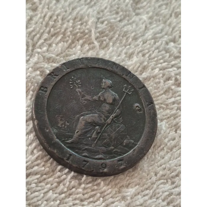 1797 King George III Cartwheel Penny - Great Britain Copper Coin 