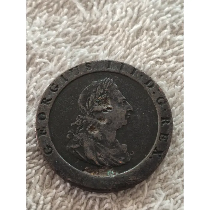 1797 King George III Cartwheel Penny - Great Britain Copper Coin 
