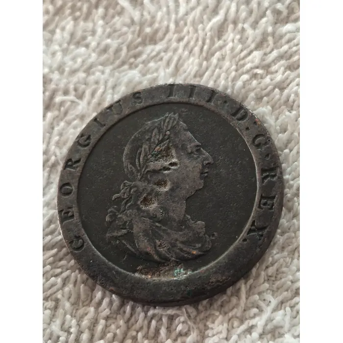1797 King George III Cartwheel Penny - Great Britain Copper Coin 
