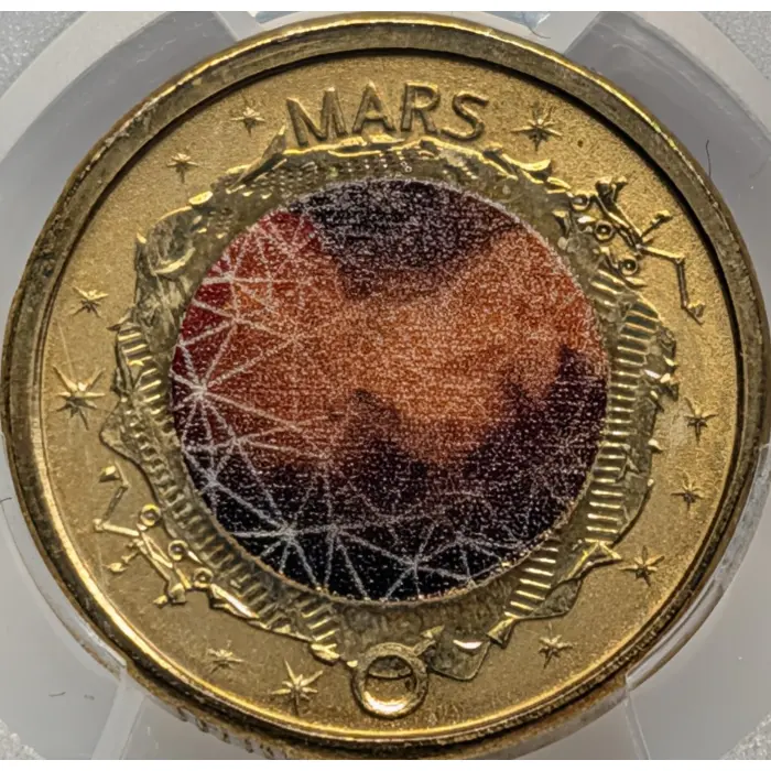 2017 $2 Mars Planetary Coin Colorized MS68 #54749646