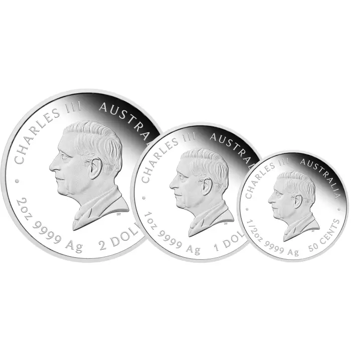  Perth Mint Lunar Series III 2027 Year of the Goat Silver Proof 3 Coin Set