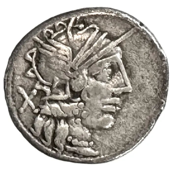 ROMAN C. Porcius Cato  (123BC) denarius (S149) VF/gVF