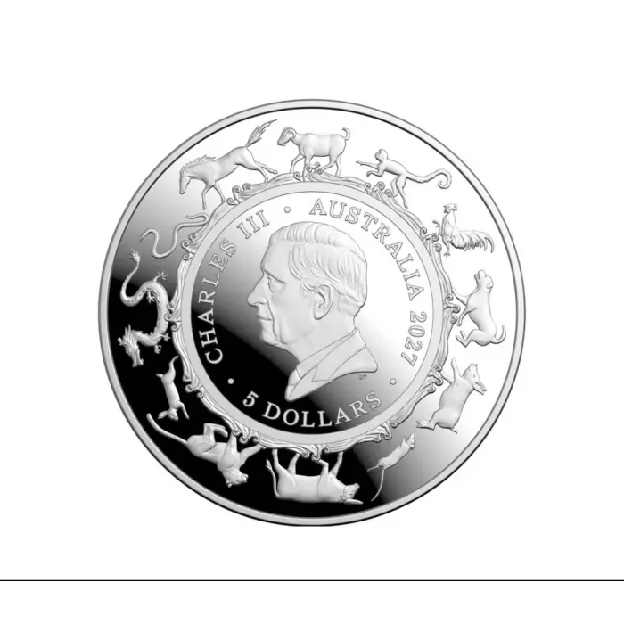 2027 $5 1 oz Silver Proof Domed Coin Year of the Goat Lunar