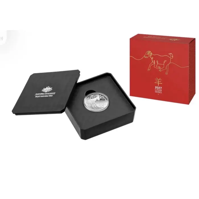 2027 $5 1 oz Silver Proof Domed Coin Year of the Goat Lunar