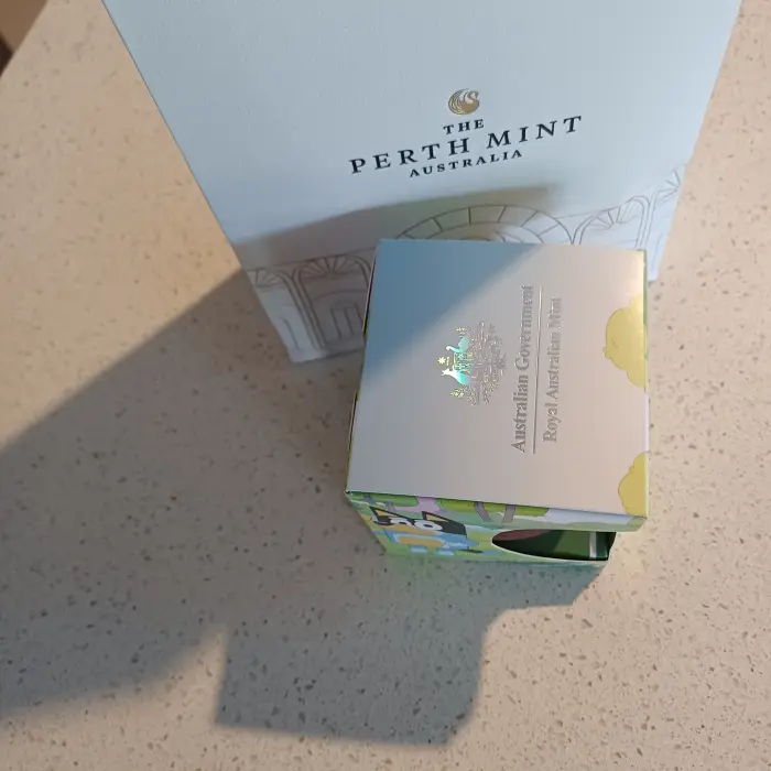 UNOPENED 2027 $1 Coloured Silver Proof Coin - Bluey Cricket NEW RELEASE  