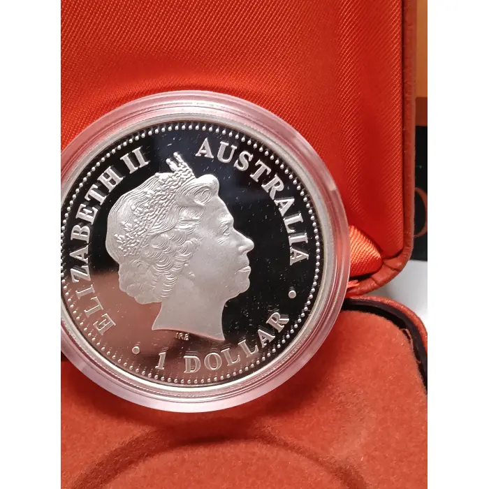2005 Australian Kookaburra Silver Coin Series 2 coins 2005 Proof Issue 1oz and ½