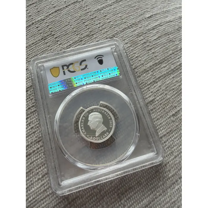 2025 - C Remembering WWII Poppy Wreath Silver Proof Colorized $2 PCGS PR70DCAM