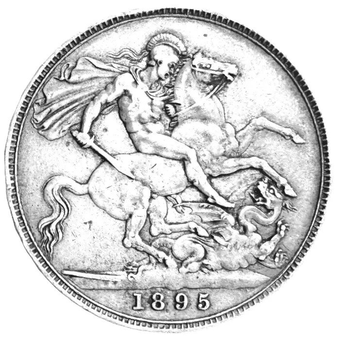 ENGLISH 1895 LIX Victoria Crown (S3937) aVF/VF