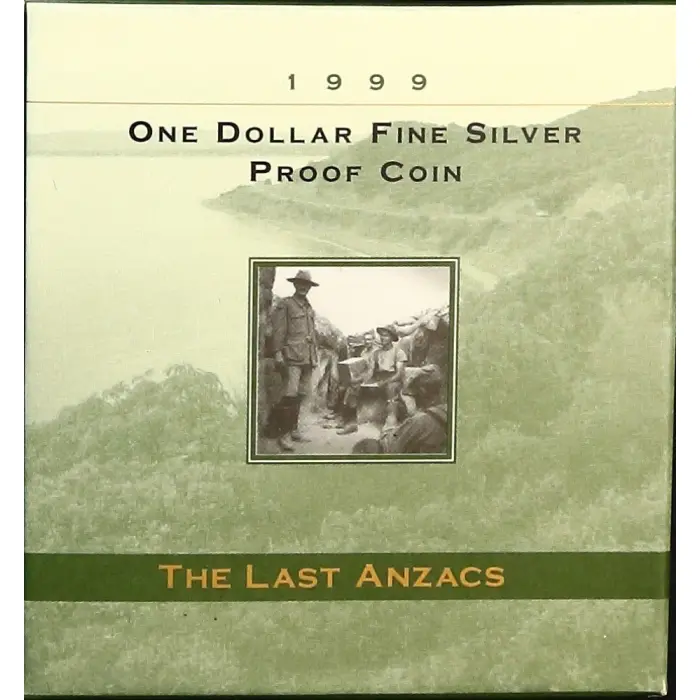 1999 The Last Anzacs $1 Fine Silver Proof Coin