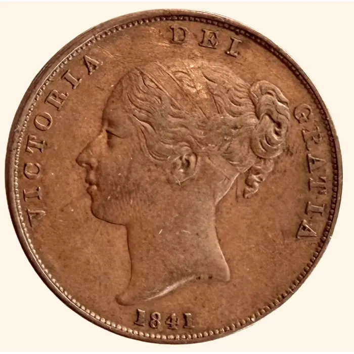 ENGLISH 1841 Victoria Penny OT (S3948) EF