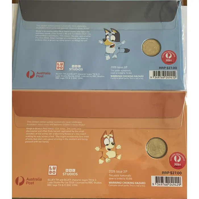 2026 $2 BLUEY & BINGO COLOURED COIN - PNC SET