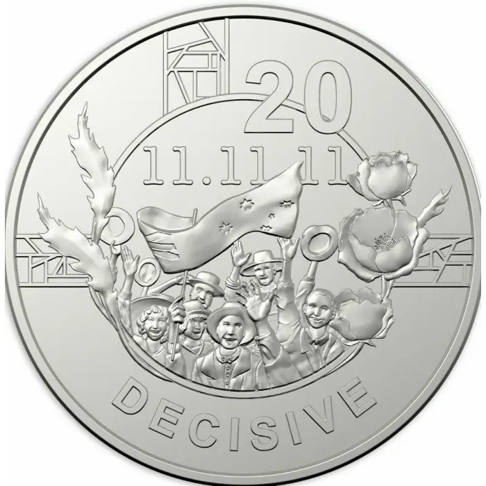 2018 'Decisive' 20c Uncirculated Coin — Armistice Centenary