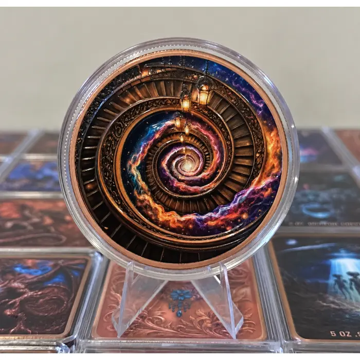 2026 Gateway to Infinity 5 Oz .999 Copper Colourised Art Round In Capsule