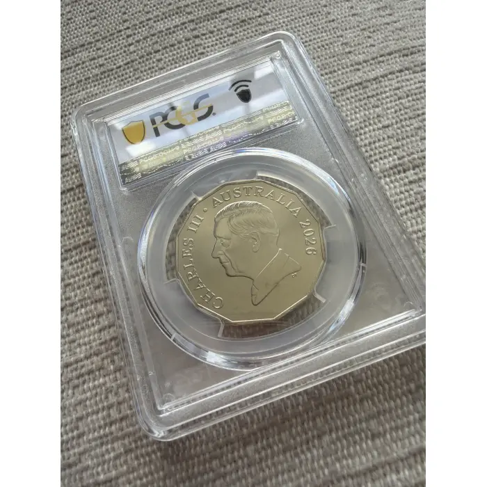 2026 Australia Celebrations Cu-Ni Colorized 50c Coin PCGS MS68