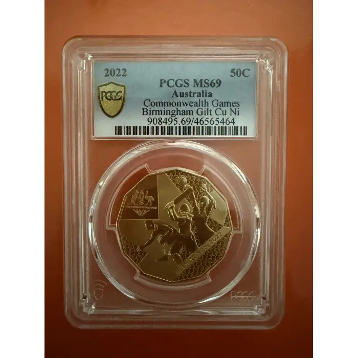 2022 Royal Australian Mint Commonwealth Games Birmingham Gilt 50c – PCGS MS69