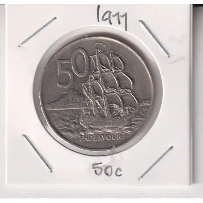 New Zealand 50c Coin - 1977 Circulated