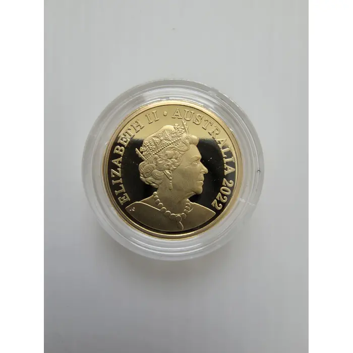 2022 GREAT AUSSIE COIN HUNT 3 "V - VANILLA SLICE" $1 proof coin in capsule.