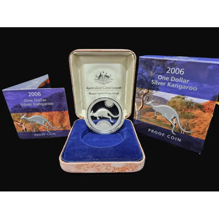 2006 $1 Silver Kangaroo 1oz Fine Silver Proof Coin