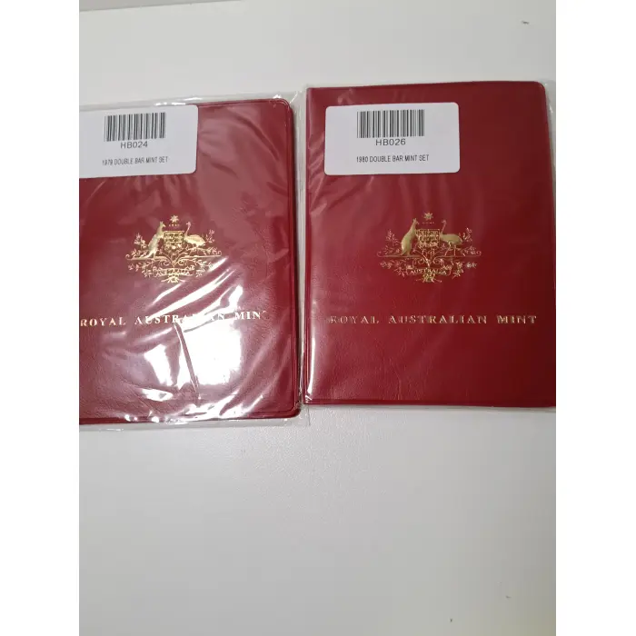 1979 & 1980 Double Bar Mint Wallet set 