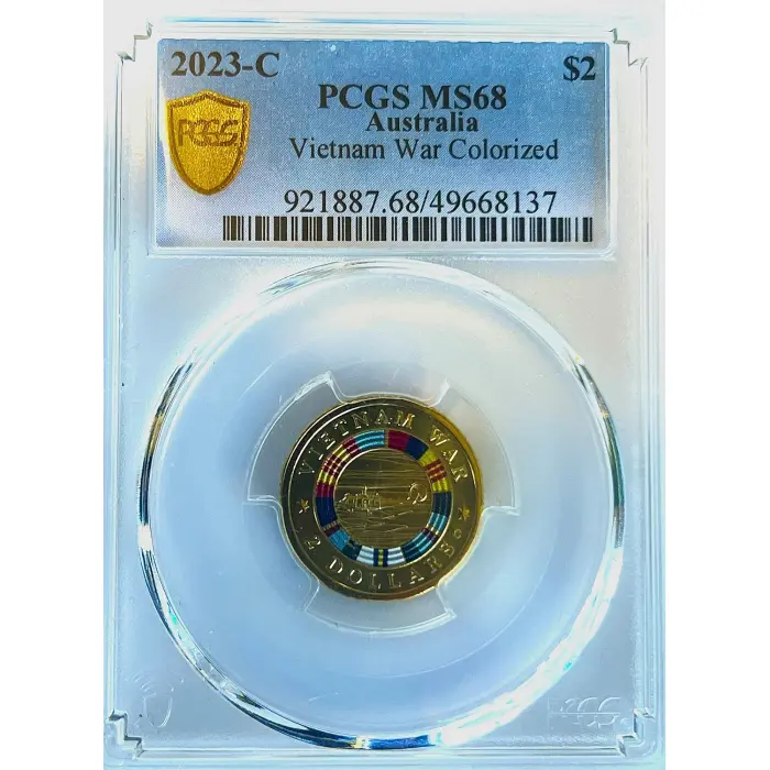 2023 Vietnam War Colorized $2 'C' Mintmark — PCGS MS68