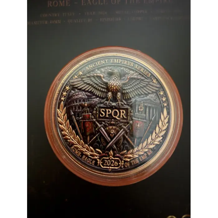 Ancient Empires – Rome 1oz Copper Round in Collectors Card