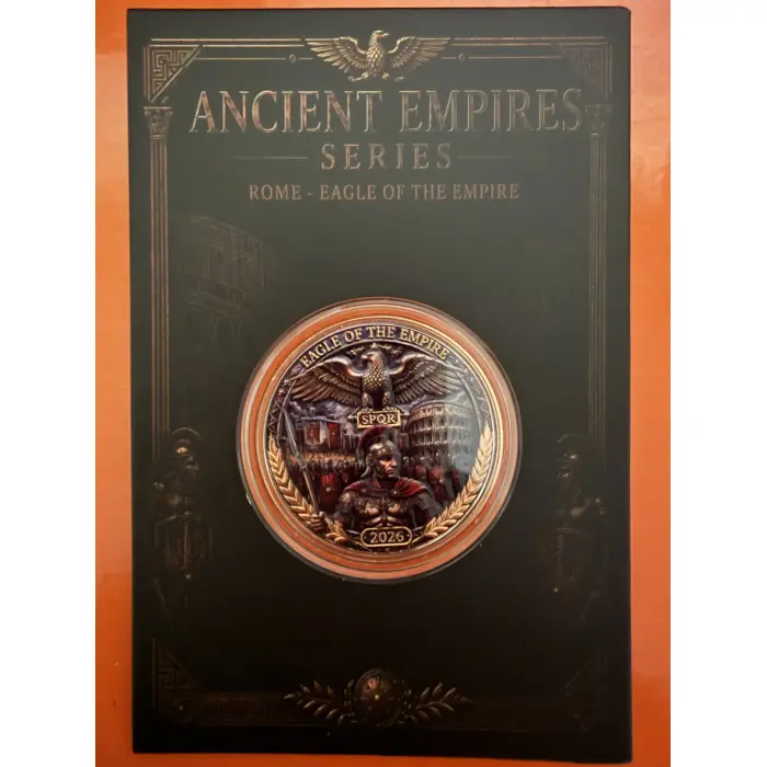 Ancient Empires – Rome 1oz Copper Round in Collectors Card