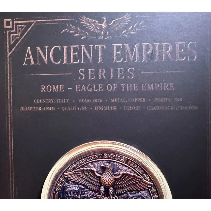Ancient Empires – Rome 1oz Copper Round in Collectors Card