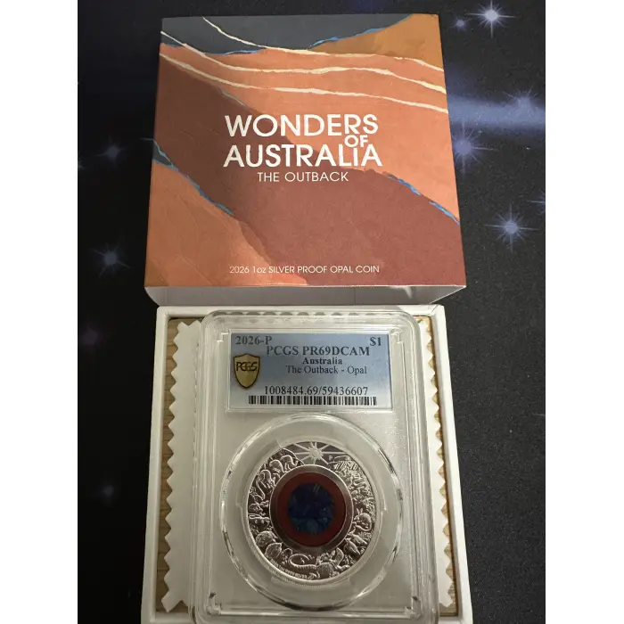 2026-P PCGS PR69DCAM THE OUTBACK OPAL 1oz Silver