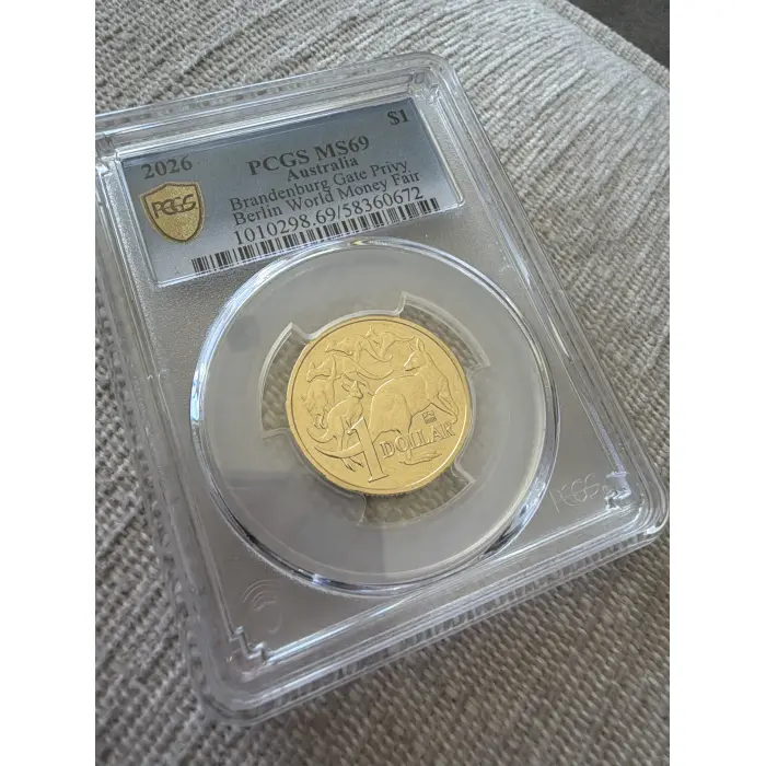 2026 $1 Mob Of Six Roos - Brandenburg Gate Privy Mark PCGS MS69