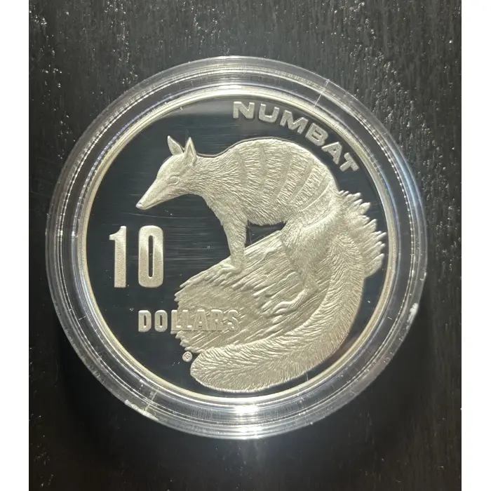 1995 Australia $10 Numbat Sterling Silver Proof RAM Endangered Species 92.5%