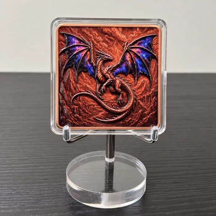 2026 Dragon Eye Flight Nebula Wing Dragon 5 Oz .999 Fine Copper Art Bar Capsule