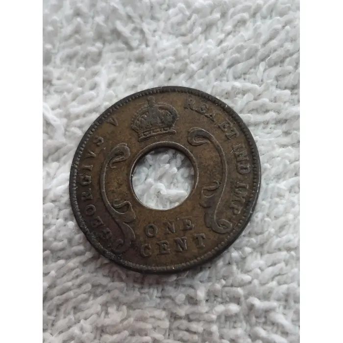 1923 East Africa 1 Cent Coin – King George V