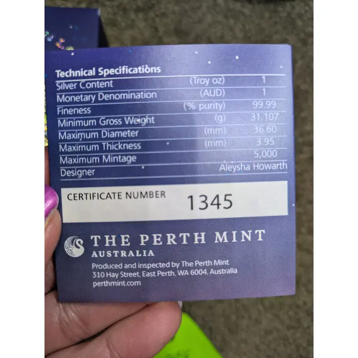 Australian 2026 1oz .9999 Silver Proof $1 Matrix Opal Coin Great Southern Land