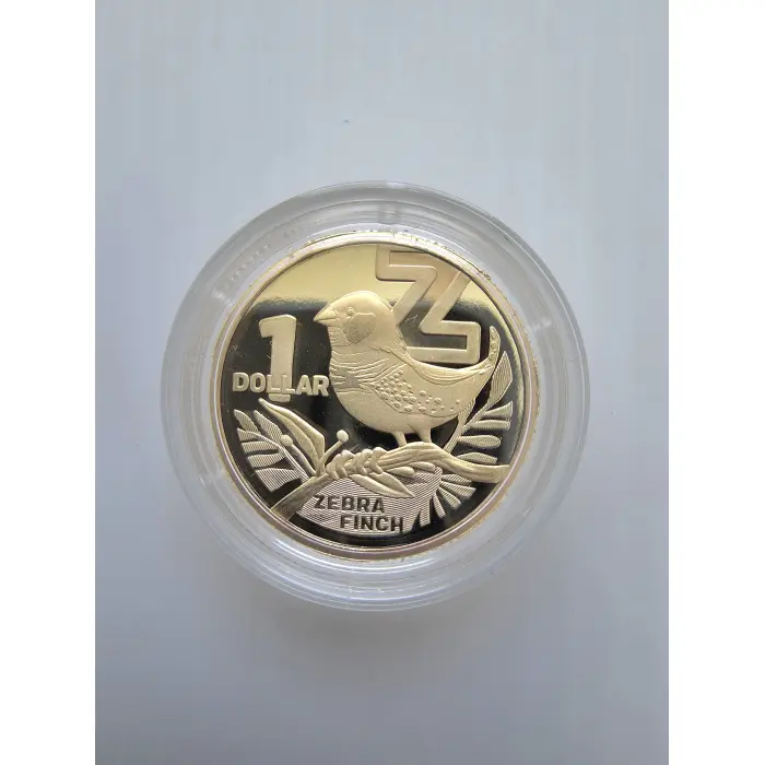 2022 GREAT AUSSIE COIN HUNT 3 "Z - ZEBRA FINCH" $1 proof coin in capsule.