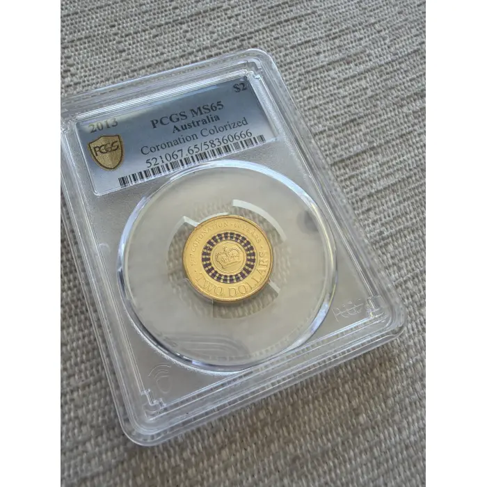 2013 Australia $2 Queen Coronation Coin PCGS Gold Shield MS65