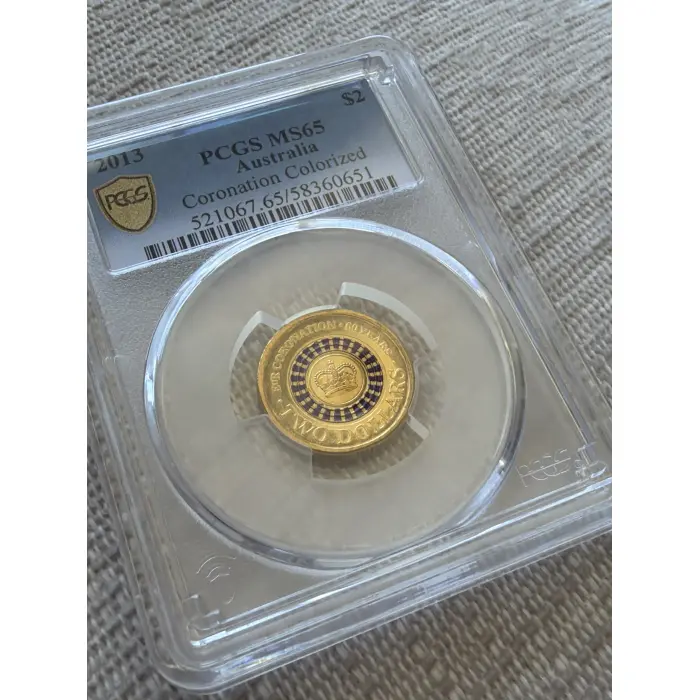 2013 Australia $2 Queen Coronation Coin PCGS Gold Shield MS65