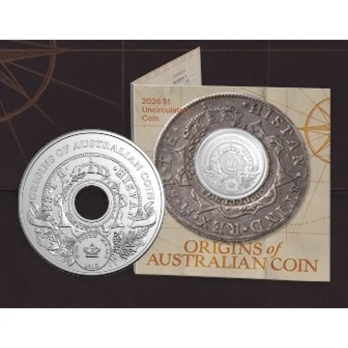 ORIGINS OF AUSTRALIAN COIN: 2026 $1 HOLEY DOLLAR UNCIRCULATED COIN