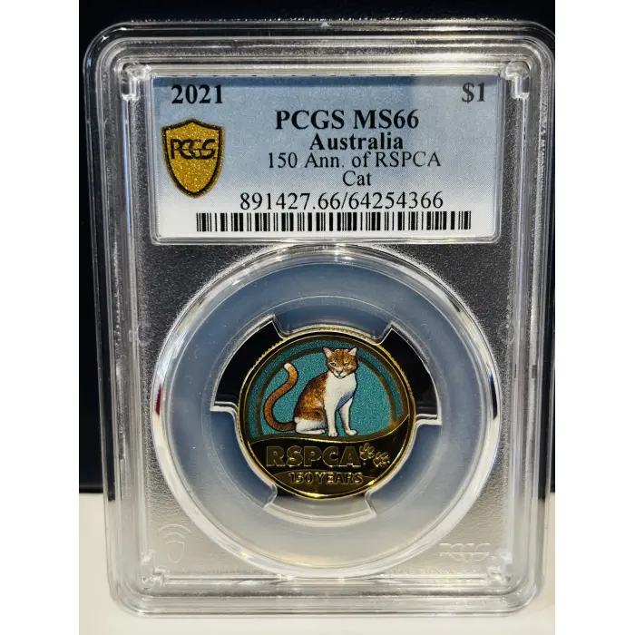 2021 $1 150th Anniversary of RSPCA PCGS MS66