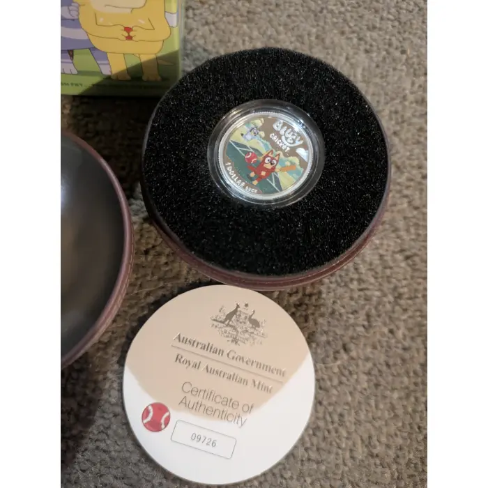 2027 Bluey $1 silver cricket coin